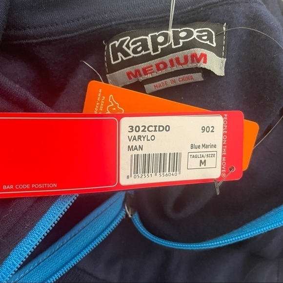 NWT Kappa Varylo Men's Sport Fleece Jacket Navy M - Picture 7 of 10